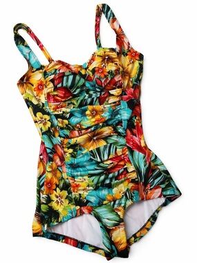 Penbrooke Shape Solver One Piece Swimsuit Size 14 Tummy Control Shirred